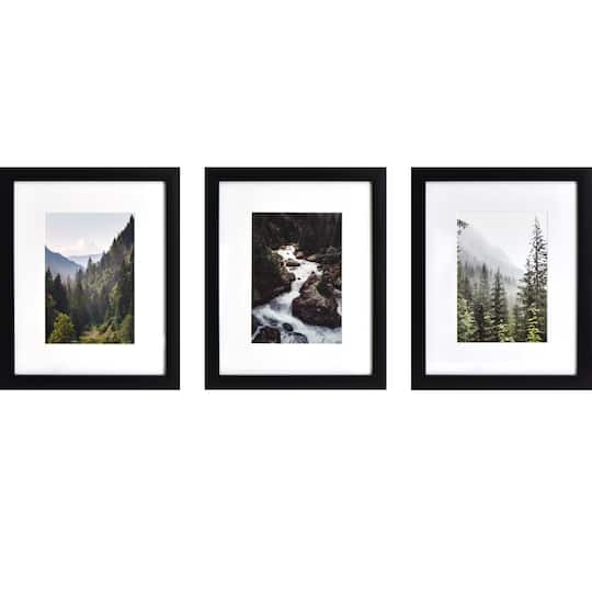 3 Pack Gallery™ Black Frame with Mat by Studio Décor®